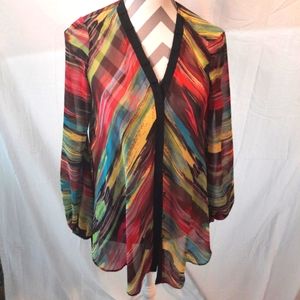 Long Sleeve Multicolor Top